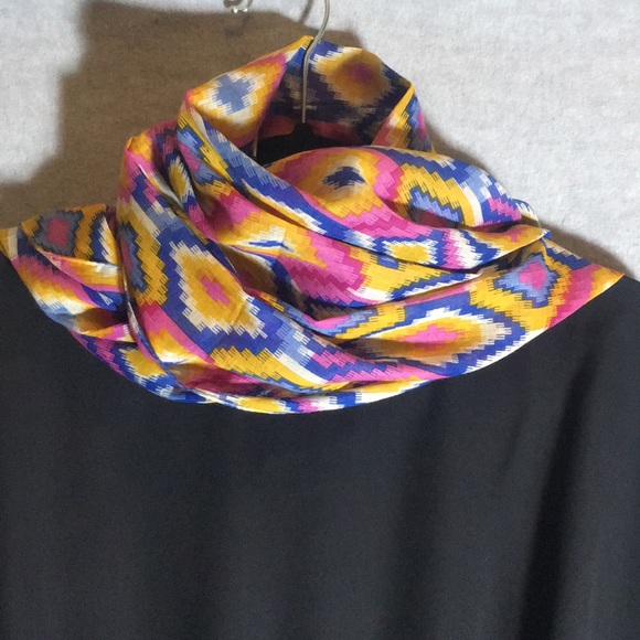 AZTEC Southwest Tribal Design 100% Pure Cotton Versatile Colorful X Large Scarf - Picture 3 of 14